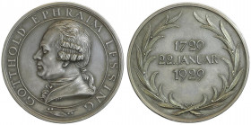 Silbermedaille, 1929
Deutschland, Weimarer Republik 1919 - 1933. auf G. E. Lessing, 200ster Todestag.. 18,90g
stgl