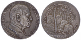 Silbermedaille, 1929
Deutschland, Weimarer Republik 1919 - 1933. auf Gustav Stresemann, von K. Goetz.. 20,08g
vz/stgl