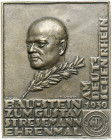 Bronze-Guss-Plakette, 1930
Deutschland, Weimarer Republik 1919 - 1933. auf Gustaf Stresemann, auf seinen Tod.. Mainz
vz