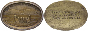 Bronzemedaille, 1933
Deutschland, 3. Reich 1933 - 1945. ovale Bronzmedaille auf die Mittelmoselfahrt 1933 des ADAX Trier.. 229,96g
vz/stgl