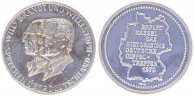 Silbermedaille, 1970
Deutschland, BRD. wie vorher, jedoch 35 mm, 15g/1000 fein.. 14,90g
PP