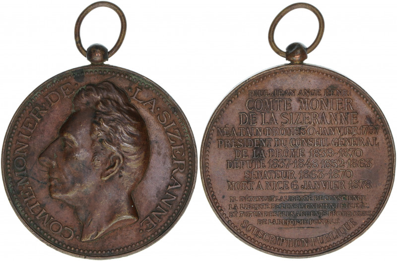 Kupfermedaille, 1878
Frankreich. auf Comte de la Monier, Präsident des Generals....