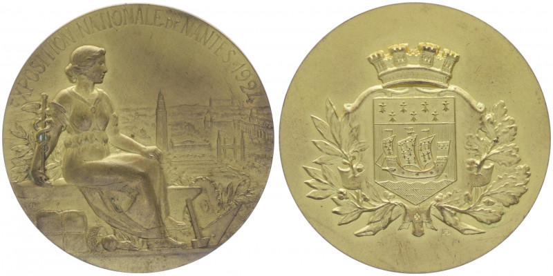 Bronzemedaille, 1924
Frankreich. Bronzemedaille 1924, vergoldet, auf die Nationa...