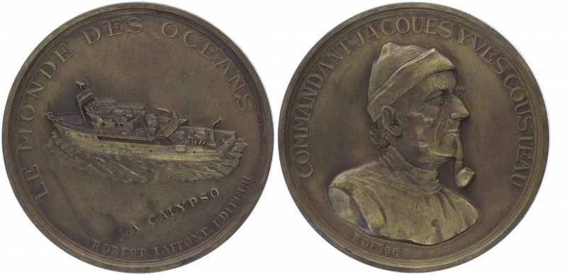 Bronzemedaille, o. Jahr
Frankreich. auf Commandant Jacques Yves Cousteau // Le M...