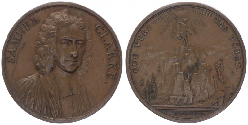 Bronzemedaille, o. Jahr
Großbritanien - England. auf Samuel Clarke 1675 - 1729, ...