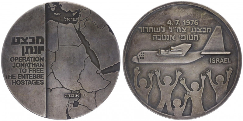 Silbermedaille, 1976
Israel. AG Medaille 1976, auf die Befreiung der Geiseln in ...