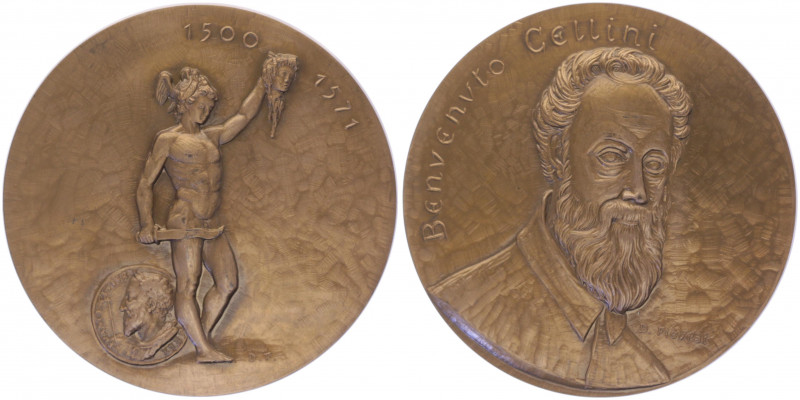 Bronzemedaille, o. Jahr
Italien. auf Benvenuto Cellini (1500 - 1571), Bildhauer ...