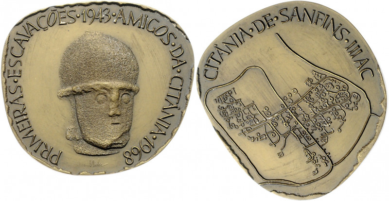 Bronzemedaille, 1968
Spanien. vergoldet, auf Citania de Sanfins III AC, Ausgrabu...