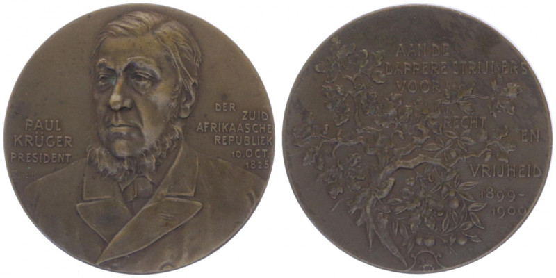 Bronzemedaille, 1900
Süd Afrika. auf Paul Krüger, von Scharff.. 25,38g
vz