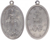 Franz I. 1806 -1835
Wallfahrtsmedaille, 1830. Silber, oval, auf die Hl. Maria, Dm 46x28 mm, mit original Öse.
13,10g
vz