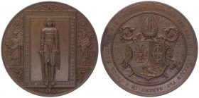 Franz Joseph I. 1848 - 1916
Kupfermedaille, 1860. Stift Heiligfenkreuz, auf die Beisetzung des Herzogs Friedrich.
Wien
56,93g
vz/stgl