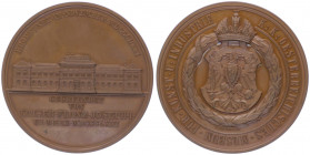 Franz Joseph I. 1848 - 1916
Bronzemedaille, 1871. auf die Eröffnung des Museums fur Kunst und Industrie.
Wien
80,53g
stgl