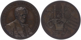 Franz Joseph I. 1848 - 1916
Bronzemedaille, 1889. auf die Enthüllung des Denkmals für den österreichischen Dichter Franz Grillparzer (1791-1872). Brus...