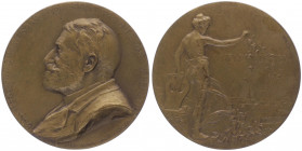 Franz Joseph I. 1848 - 1916
Bronzemedaille, 1903. auf Ferdinand von Saar, *1833 +1907, a. d. 70. Geburtstag des österr. Dichters, am 30. September, Dm...