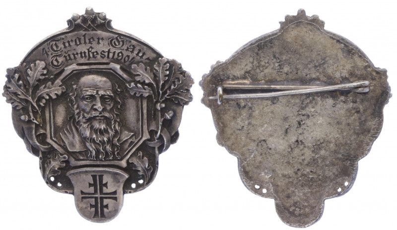 Franz Joseph I. 1848 - 1916
Anstecker, 1904. auf das 4. Tiroler Gauturnfest.
24,...