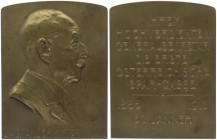 Franz Joseph I. 1848 - 1916
Bronzemedaille, 1910. NAVA, Alexander Ritter von, Generalsekretär der 1. Österr. Sparkasse. Bronzeplakette 1910 (von H. Sc...