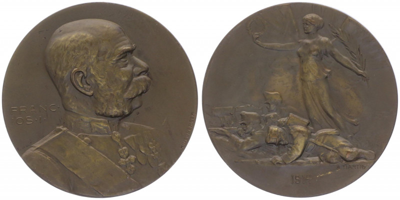 Franz Joseph I. 1848 - 1916
Bronzemedaille, 1914. auf den Beginn des 1. Weltkrie...