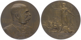 Franz Joseph I. 1848 - 1916
Bronzemedaille, 1914. auf den Beginn des 1. Weltkrieges.
Wien
52,54g
stgl