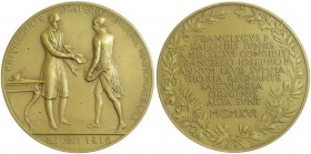Franz Joseph I. 1848 - 1916
Bronzemedaille, 1916. von Stefan Schwartz, 100 Jahre Österreichische Nationalbank, Av: Kaiser Franz Joseph I. übergibt dem...