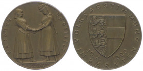 Bronzemedaille, 1920
auf die Kärntner Volsabstimmung.. 28,27g
vz/stgl
