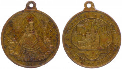 Bronzemedaille, o. Jahr
mit Öse, Wahlfahrtsmedaille auf die Gnadenkirche in Maria Zell, Dm 32 mm.. Wien
9,85g
ss/vz