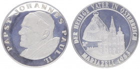 Silbermedaille, 1983
Mariazell: AG Medaille 1983, auf den Papstbesuch. Salzburg
25,58g
PP