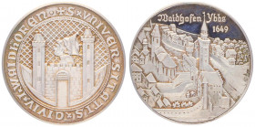 Silbermedaille, o. Jahr
auf die Stadt Waidhofen an der Ybbs 1649, Dm 35 mm.. Wien
19,19g
stgl