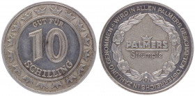 Silbermedaille, o. Jahr
Geschenkmünze von Palmers zu 10 Schilling, Dm 43 mm.. 46,87g
stgl