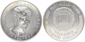 Silbermedaille, o. Jahr
auf F.M. Felder (1839 - 1869).. Wien
69,18g
stgl