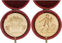 AG Medaille o. Jahr, vergoldet, Landwirtschaftsgesellschaft
Frankreich. stgl