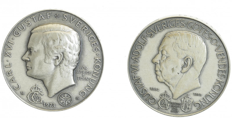 AG Medaille 1973, auf Carl XVI Gustav
Schweden. stgl