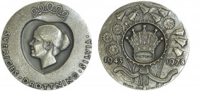 AG Medaille 1978, auf Königin Silvia
Schweden. stgl