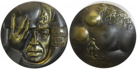Doppellmedaille (2 Teile) auf Gustav VI Adolf, 1973, Bronze
Schweden. stgl