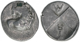 Cherronesos
Griechen - Thrakien. Hemidrachme, 480-350 BC. Protone eines Löwen der nach rechts springt und den Kopf nach links dreht - Monogramm und Ca...