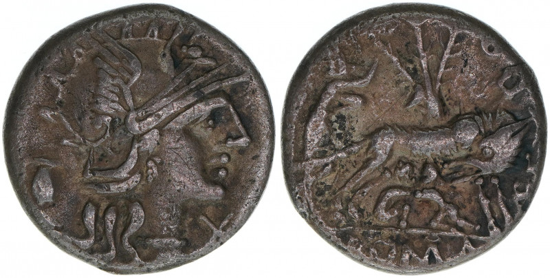 Sextus Pompeius Fostulus
Römisches Reich - Republik. Denar, 137 BC. Av. Romakopf...