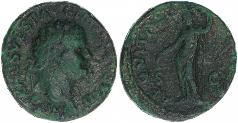 Vespasianus 69-79
Römisches Reich - Kaiserzeit. As. Av. Kopf nach rechts IMP CAE...