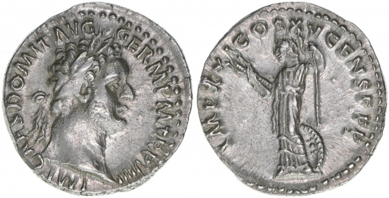 Domitianus 81-96
Römisches Reich - Kaiserzeit. Denar. Av. Kopf nach rechts IMP C...