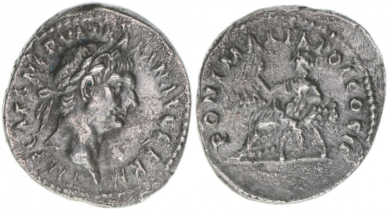 Traianus 98-117
Römisches Reich - Kaiserzeit. Denar. Av. IMP CAES NERVA TRAIAN A...