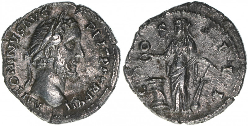 Antoninus Pius 138-161
Römisches Reich - Kaiserzeit. Denar, 148/149. Av. Kopf na...
