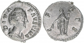 Faustina Maior Gattin des Antoninus Pius +141
Römisches Reich - Kaiserzeit. Denar. Av. Kopf nach rechts DIVA FAVSTINA, Rv. Ceres CERES
Rom
3,43g
Kampm...