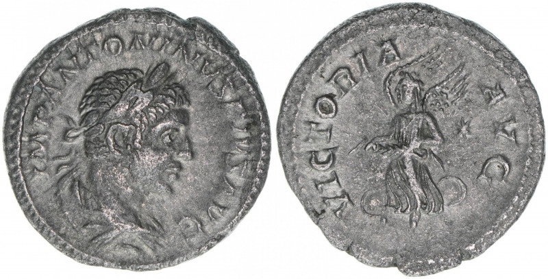 Elagabalus 218-222
Römisches Reich - Kaiserzeit. Denar. Av. Kopf nach rechts IMP...