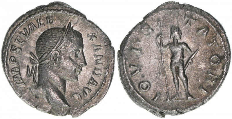 Severus Alexander 222-235
Römisches Reich - Kaiserzeit. Denar, 231. Av. Kopf nac...