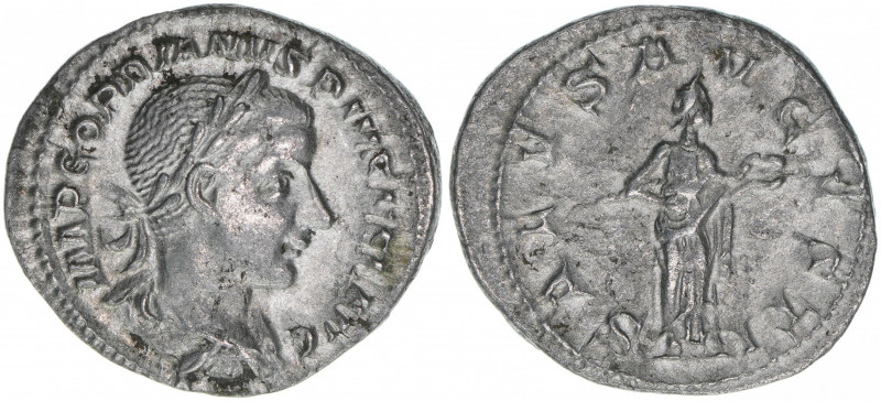 Gordianus III. Pius 238-244
Römisches Reich - Kaiserzeit. Denar, 240. Av. Kopf n...
