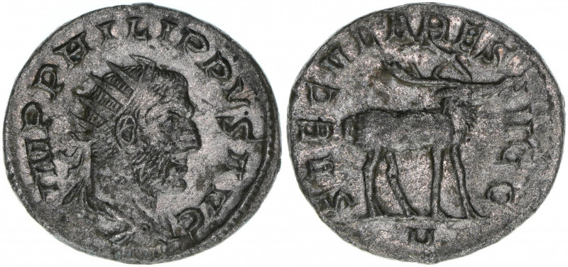 Philippus I. Arabs 244-249
Römisches Reich - Kaiserzeit. Antoninian, 248. Av. Ko...