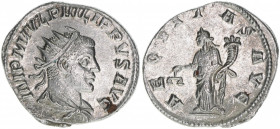 Philippus II. 247-249
Römisches Reich - Kaiserzeit. Antoninian. Av. Kopf nach rechts IMP M IVL PHILIPPVS AVG Rv. AEQVITAS AVG
Rom
3,85g
RIC 240
vz-