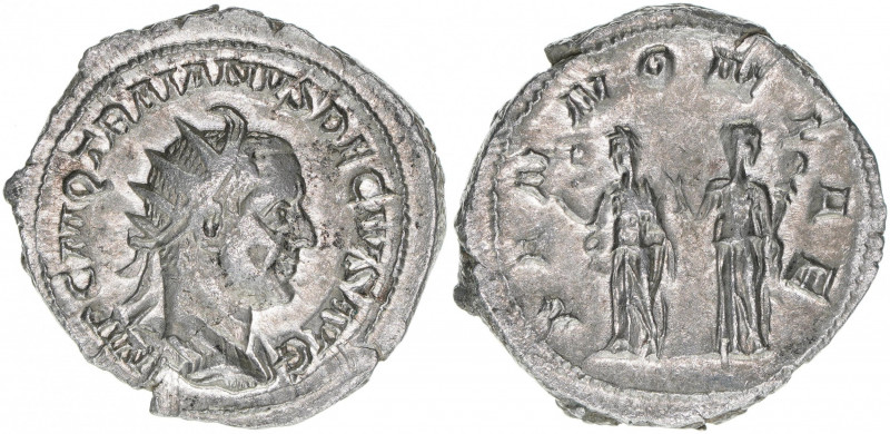 Traianus Decius 249-251
Römisches Reich - Kaiserzeit. Antoninian, 250-251. Av. K...