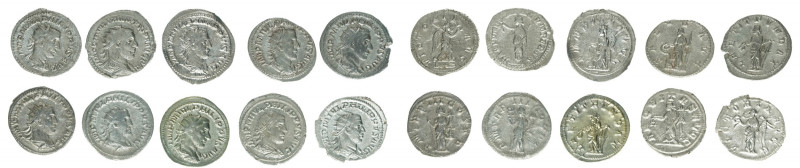 Philippus I. Arabs 244-249
Lots Antike. Lot mit 10 Antoninianen. Rom
meist ss/vz