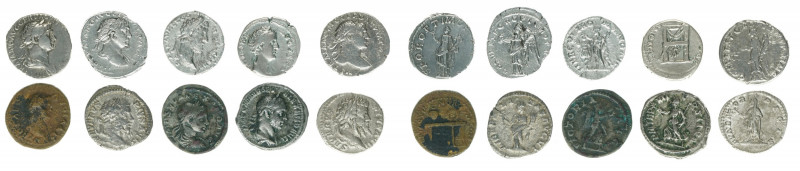 Römische Kaiserzeit
Lots Antike. Lot mit 10 Denaren/Antoninianen/Folles. Rom
mei...