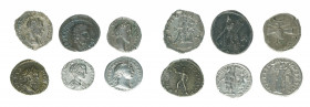 Römische Kaiserzeit
Lots Antike. Lot mit 6 Denaren darunter Augustus, Macrinus. Rom
meist ss