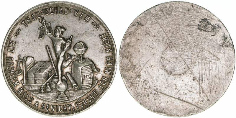 einseitige Medaille, ohne Jahr
Deutschland. Trau schau wem - mit rechtem Mass un...